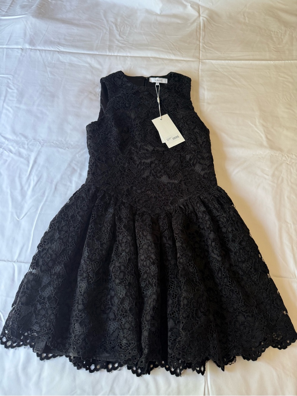 Likely Black Lace Fit-and-Flare Dress for Girls